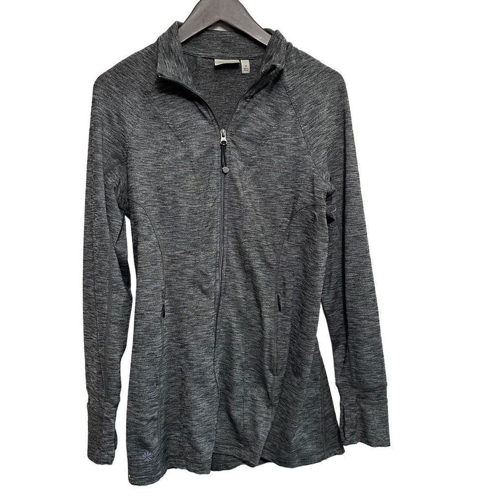 Athleta gray full zip sweatshirt size M